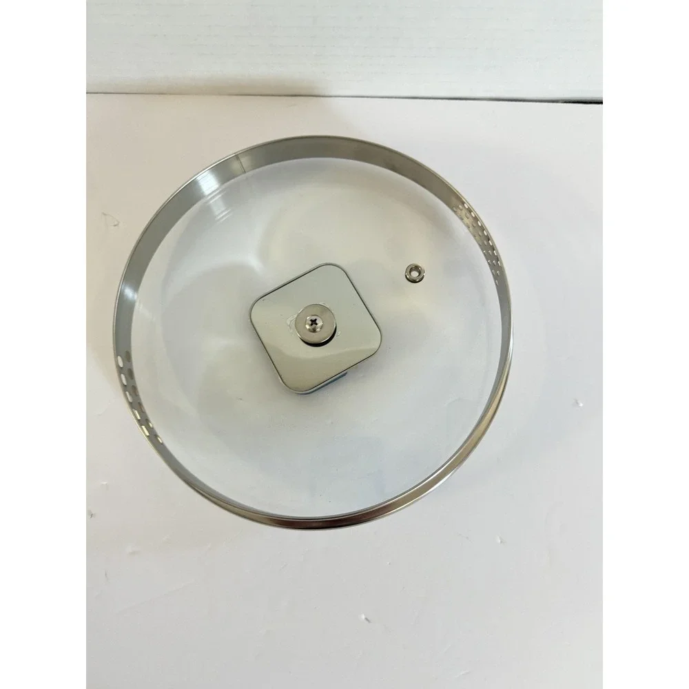 Glass saucepan lid fits Nutrichef 3.1‎ quart saucepan has vent and strainer